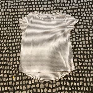 Old Navy black and white stripe shirt